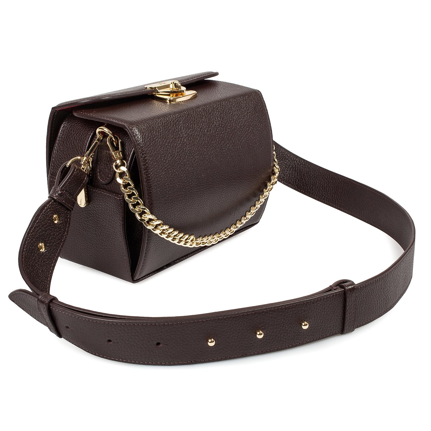 Leather Crossbody Bag, Brown Leather Shoulder Bag, Women's Leather Cross body Bag, Leather bag KF-4498 - Image 2