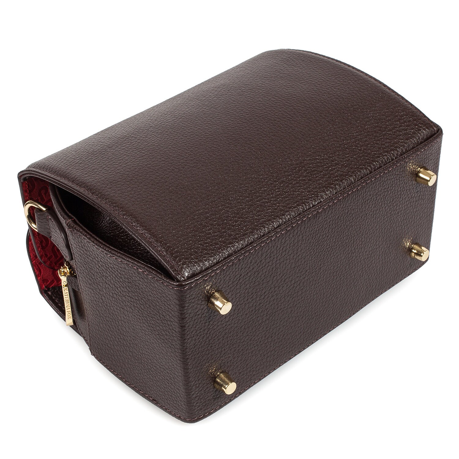 Leather Crossbody Bag, Brown Leather Shoulder Bag, Women's Leather Cross body Bag, Leather bag KF-4498 - Image 5