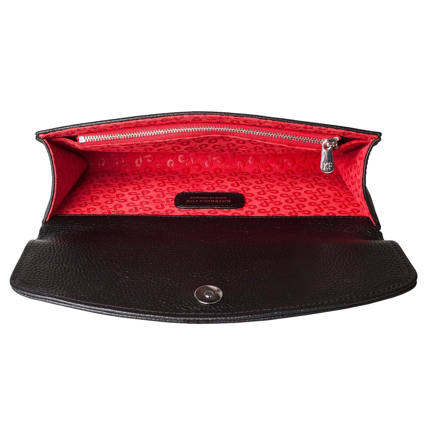 Black Leather Shoulder Bag, Leather Clutch, Leather bag KF-4514 - Image 4