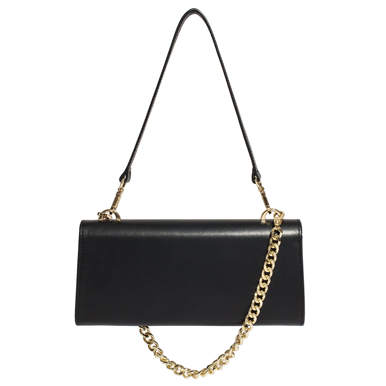 Black Leather Shoulder Bag, Leather Clutch, Leather bag KF-4516 - Image 2