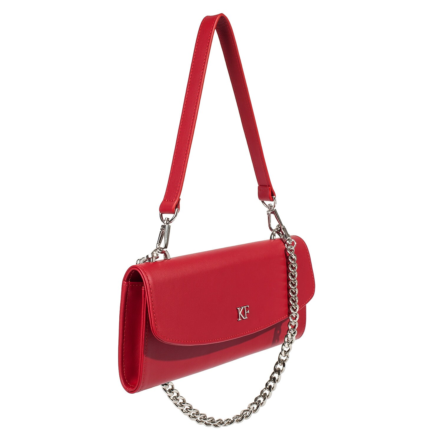 Black Leather Shoulder Bag, Leather Clutch, Leather bag KF-4515 - Image 2