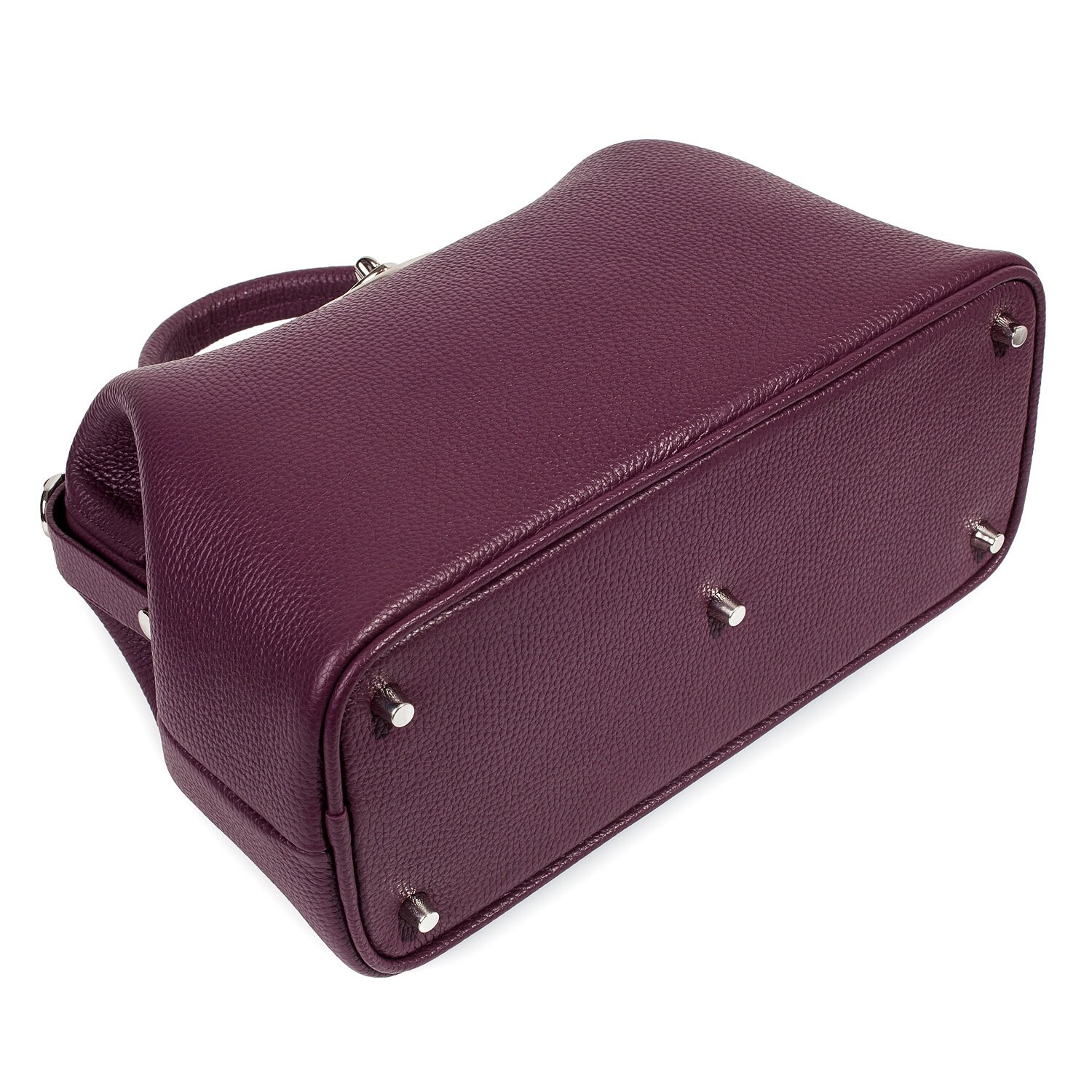 Leather doctor bag for women, Black Leather Handbag Top Handle, Women's Leather doctor Bag, KF-4736 - Image 5