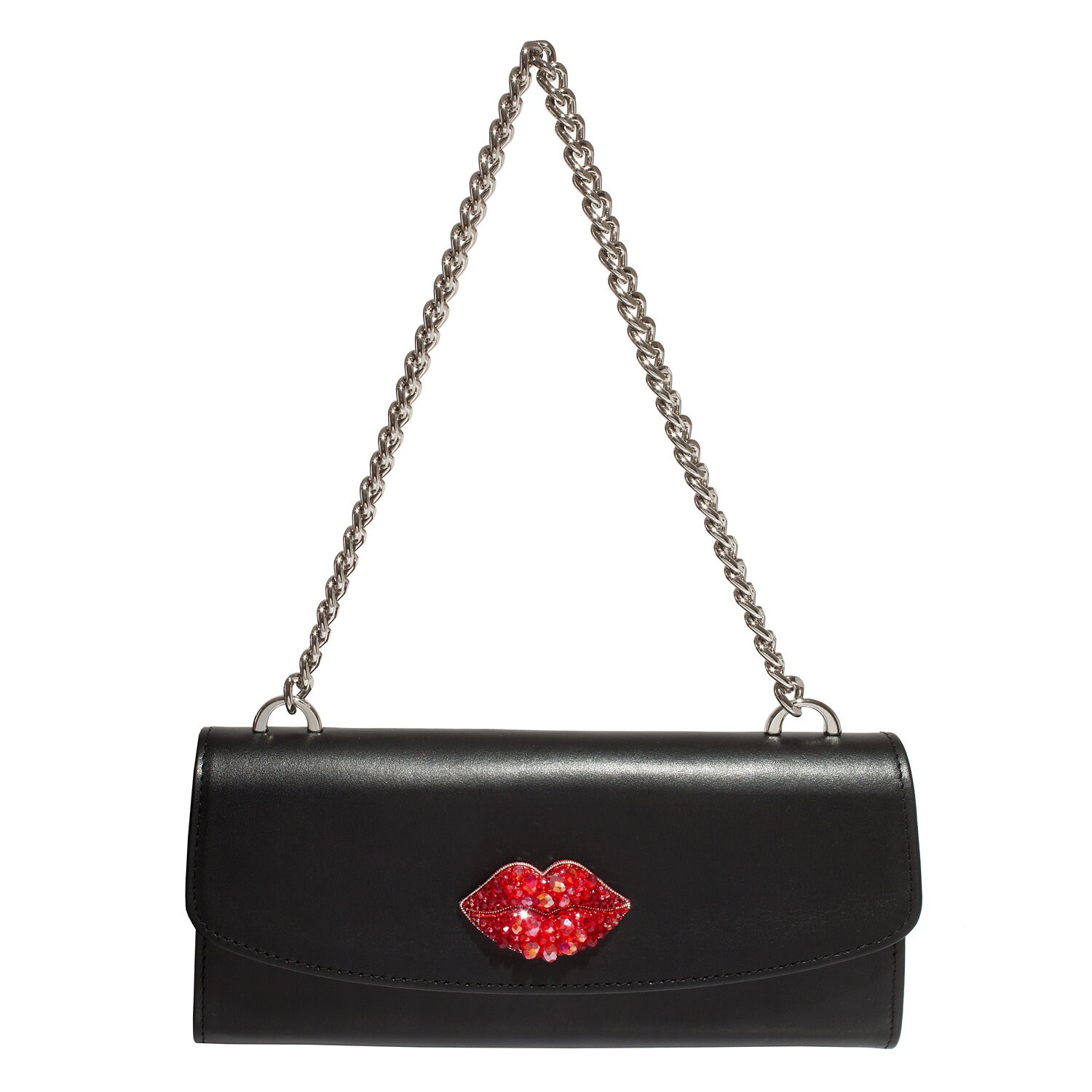 Leather Clutch, Leather Clutch Bag Purse, Black Leather Clutch KF-4831 - Image 2