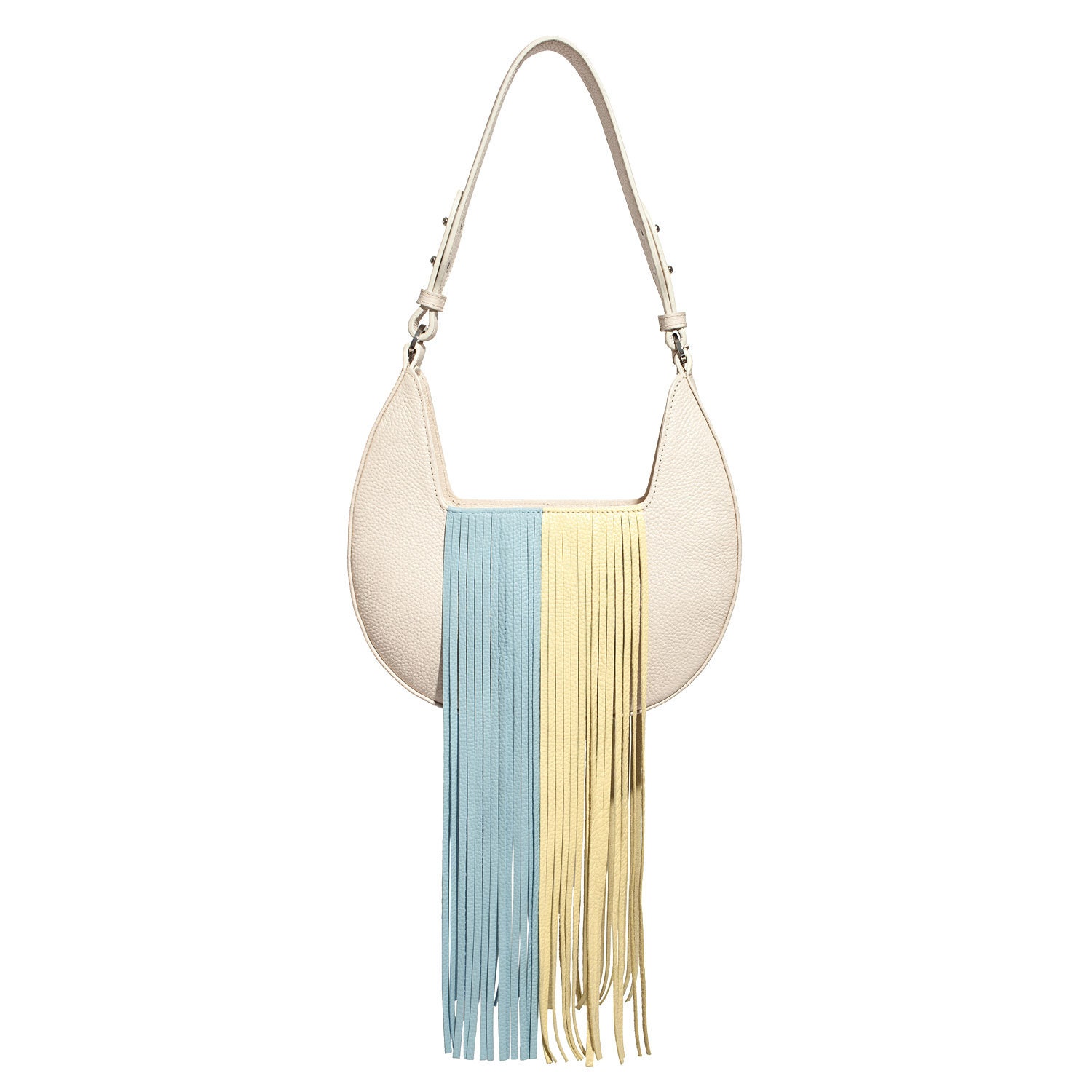 Leather Shoulder Bag, Light beige Leather Shoulder Bag, Leather bag KF-5095 - Image 4