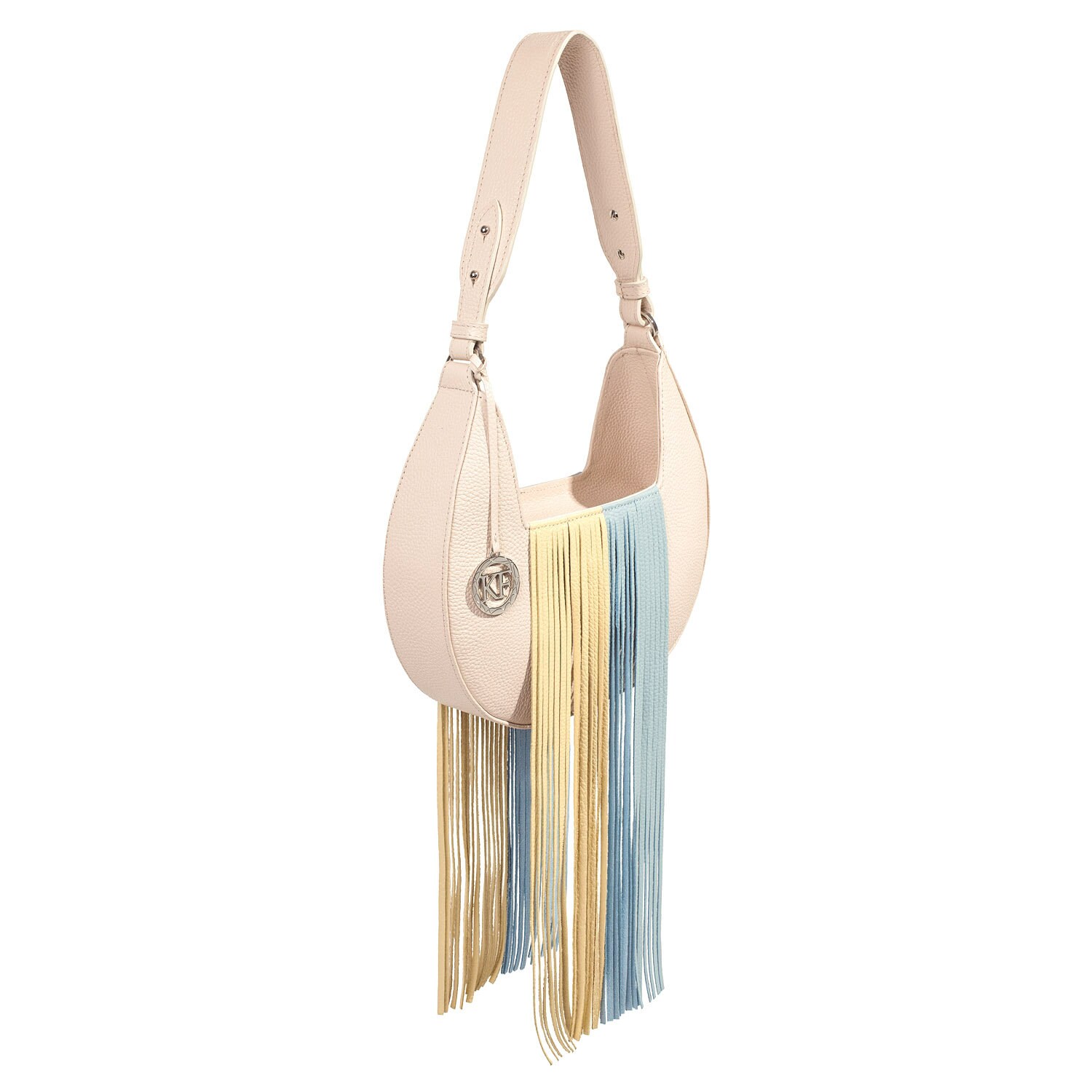 Leather Shoulder Bag, Light beige Leather Shoulder Bag, Leather bag KF-5095 - Image 5
