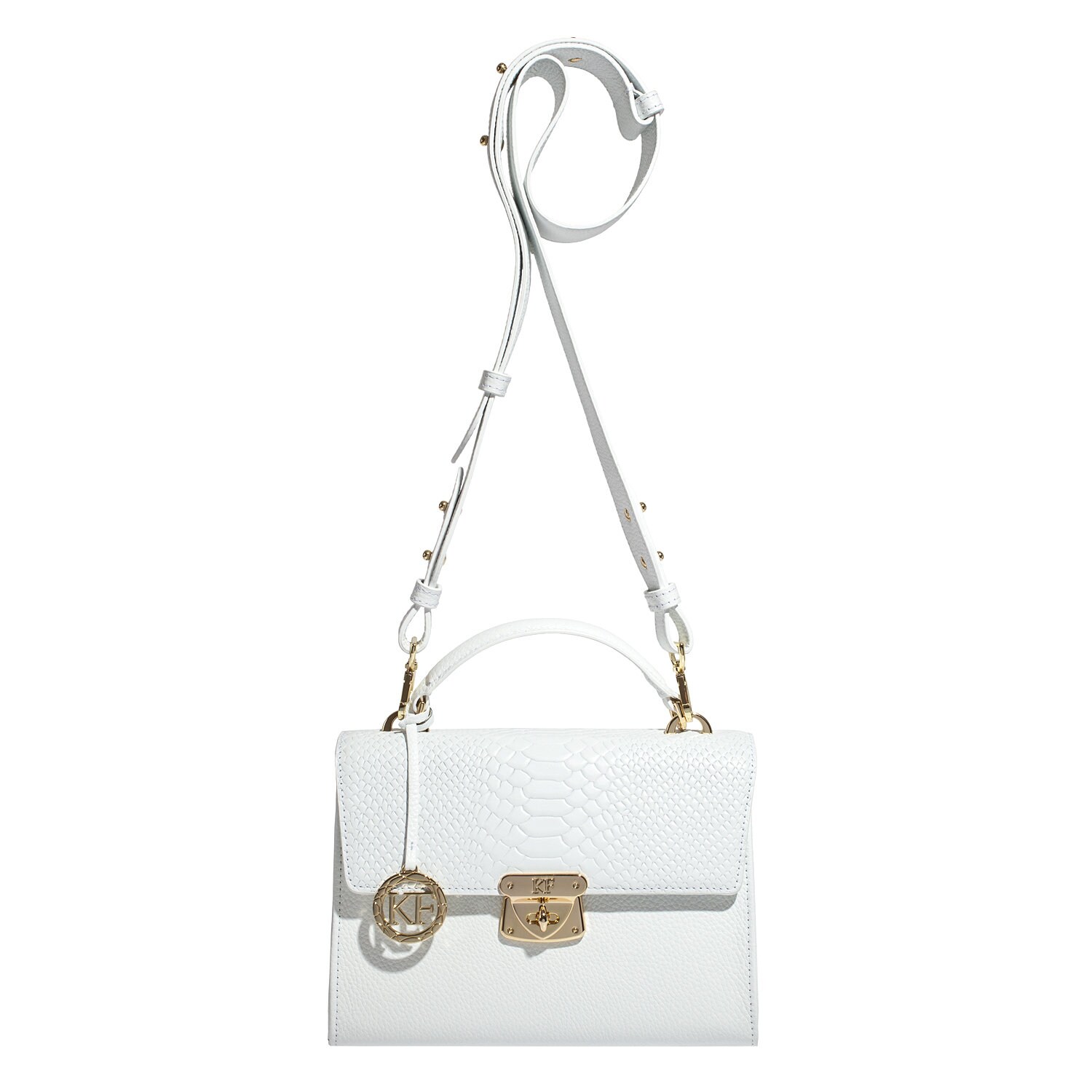 Leather Cross body Bag, White Leather Shoulder Bag, Women's Leather Crossbody Bag, Leather bag KF-5031 - Image 2