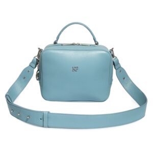 Leather Cross body Bag, Blue Leather Shoulder Bag, Women's Leather Crossbody Bag, Leather bag KF-4826