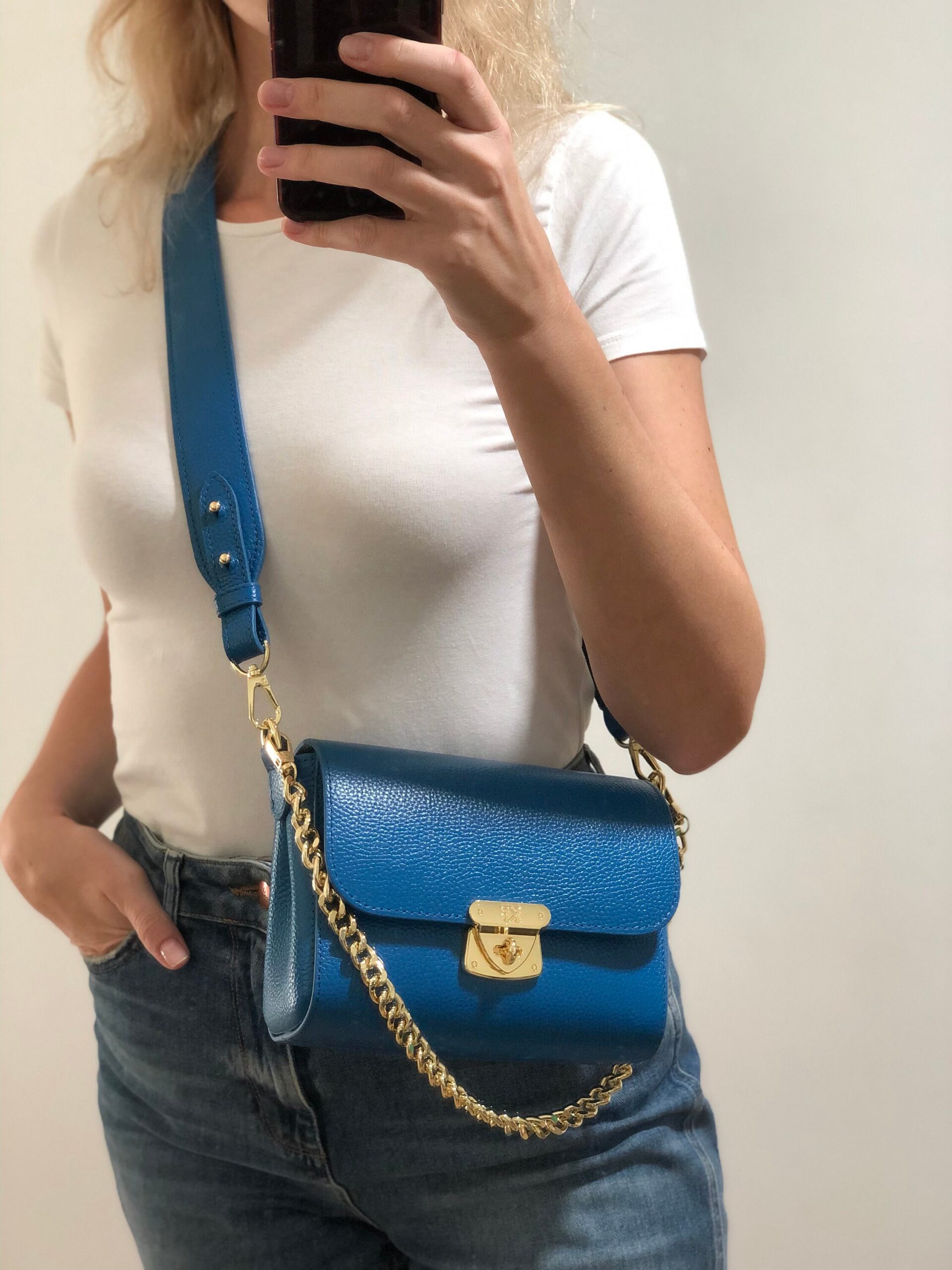 Leather Cross body Bag, Green Leather Shoulder Bag, Women's Leather Crossbody Bag, Leather bag KF-4530 - Image 6