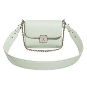 Leather Cross body Bag, Light Mint Leather Shoulder Bag, Women's Leather Crossbody Bag, Leather bag KF-4994