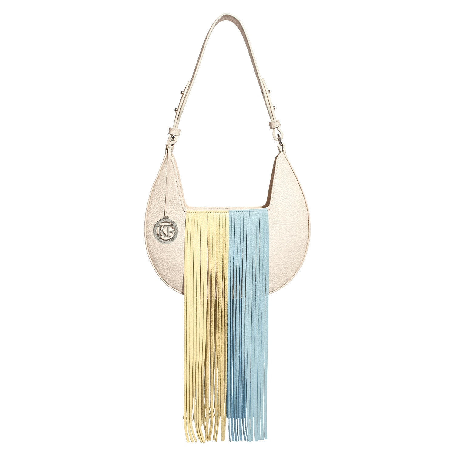Leather Shoulder Bag, Light beige Leather Shoulder Bag, Leather bag KF-5095 - Image 3