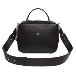 Leather Cross body Bag, Black Leather Shoulder Bag, Women's Leather Crossbody Bag, Leather bag KF-4636